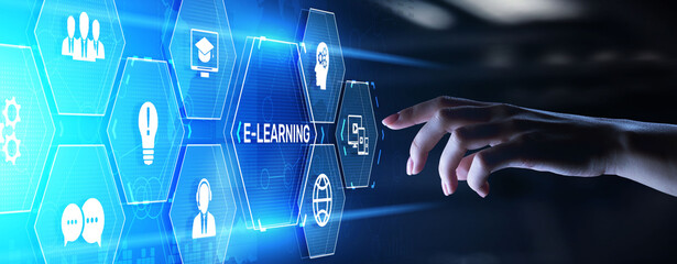E-learning EdTech Education Technology elearning online learning internet technology concept.