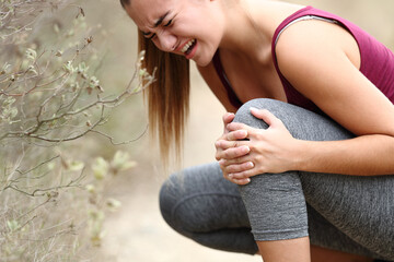 Runner complaining with knee ache after running