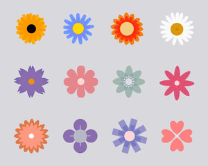 simple flower shapes 