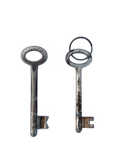 Two old metal keys