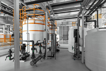 high-tech production, modern plant, automated lines