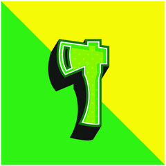 Ax Green and yellow modern 3d vector icon logo