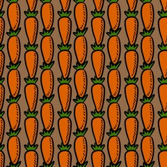 seamless pattern of carrot cartoon