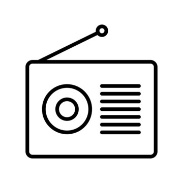 recommend clip art: Radio Outline Vector Icon Design