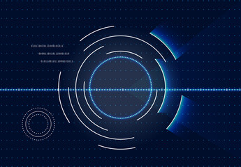 Information technology background. Modern computer technology background for web site, interface, wallpaper and cover. Trendy abstract backdrop. Creative art concept, vector illustration