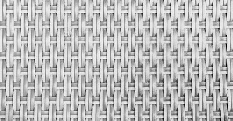 Panorama of White rattan wooden table top pattern and background seamless