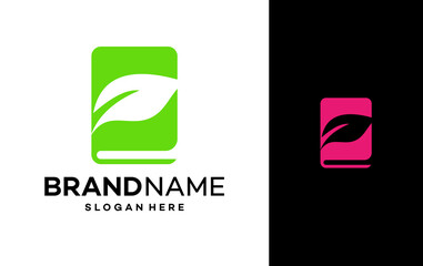 Nature book vector illustration logo design