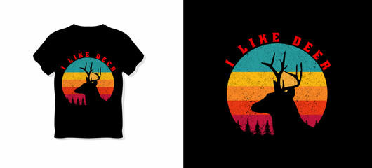 I like deer T-shirt Design