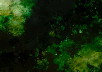 Fototapeta na wymiar 緑の幻想的なキラキラ水彩テクスチャ背景 