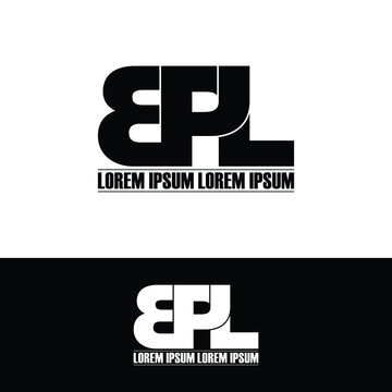 BPL letter monogram logo design vector