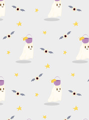 cute halloween ghost pattern