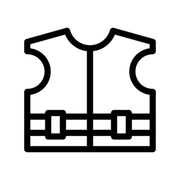 recommend clip art: Life Vest Outline Vector Icon Design