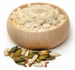 Special flour with seeds for making nutritious bread