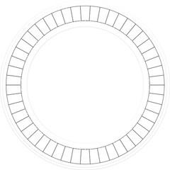 Round vintage border. Antique style frame.