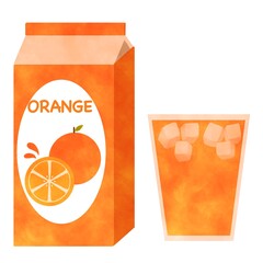オレンジジュース イラスト
