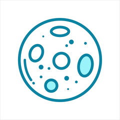moon - planet - space icon vector design template