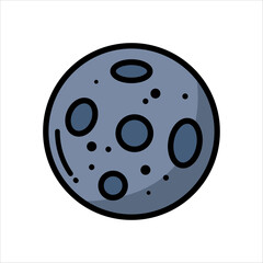 moon - planet - space icon vector design template