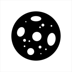 moon - planet - space icon vector design template