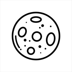 moon - planet - space icon vector design template