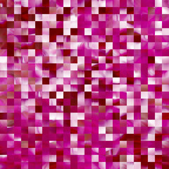 Optical low poly pixel grid dye blur texture background. Seamless washed out geometric ombre effect. 80s style retro square shape pattern. High resolution funky beach wear fashion textile tile.