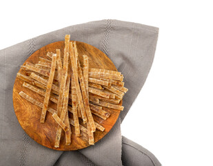 Dried Fish Isolated, Dry Salted Seafood Snack, Stockfish, Beer Snacks