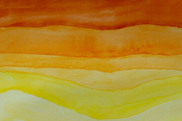 Watercolor orange background, layers of different density.