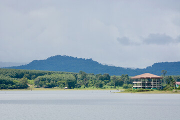 lake and mountains