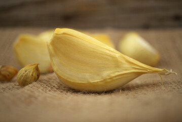 Elephant garlic garlic corms and cloves