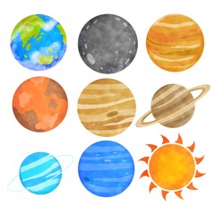 太陽系 イラストセット