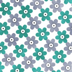 北欧風 花のパターン