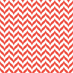 White seamless pattern with red chevron. Minimalist and childish design for fabric, textile, wallpaper, bedding, swaddles toys or gender-neutral apparel.