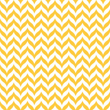 White seamless pattern with orange chevron. Minimalist and childish design for fabric, textile, wallpaper, bedding, swaddles toys or gender-neutral apparel. © FRESH TAKE DESIGN