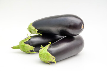 eggplant ripe on a white background
