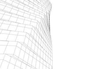 vector illustration of abstract architecture 3d 