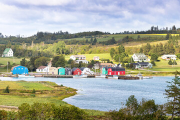 Local fishing community and oyster barns in Kensington, Prince Edward Island, Canada