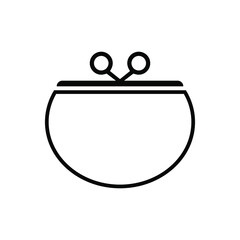 Wallet icons vector. Purse with money illustration sign. Coins symbol. online payment logo.