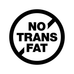 Trans fat free vector icon badge logo design