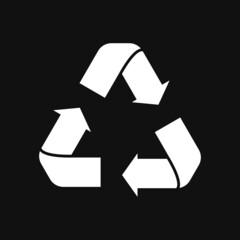 Recycle sign isolated on grey background