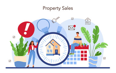 Real estate agency service. Assistance in property selling, buyer