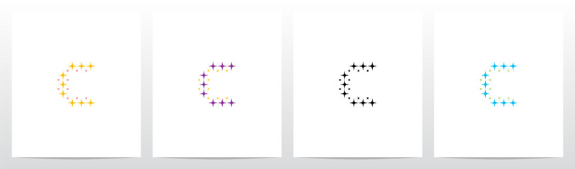 Light Spark Forming Letter Logo Design C