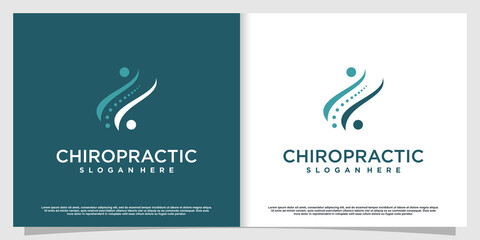 Chiropractic logo with modern style Premium Vector part 1