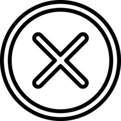 Fototapeta premium cancel icon