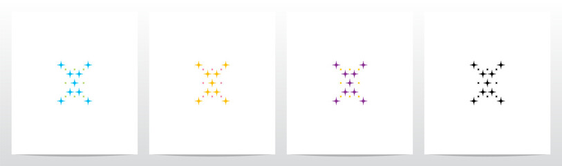 Light Spark Forming Letter Logo Design X