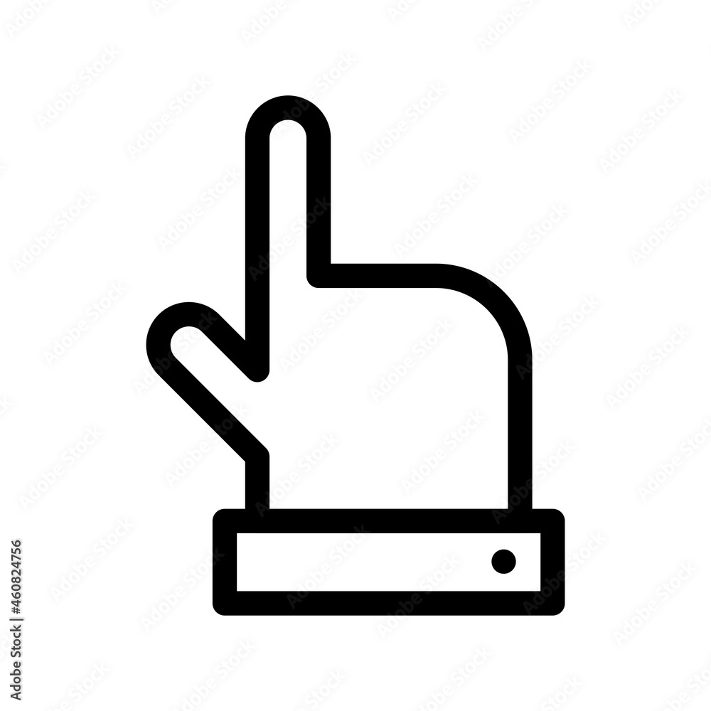 Poster Finger Outline Vector Icon Design