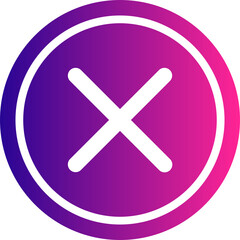 Fototapeta premium cancel icon