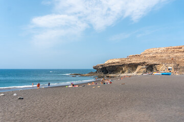 Coastal town of Ajuy near the town of Pajara, west coast of the island of Fuerteventura, Canary Islands. Spain