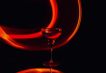 A cup full of peace and quiet in an environment full of magical colors. Red wine with flavors of non-traditional flavors.