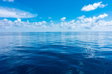 Calm Sea and Blue Sky Background. - 460827504