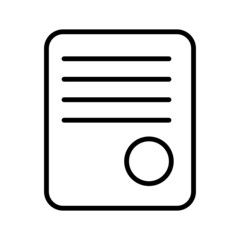 document icon with a seal on a white background