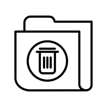 recommend clip art: Recycle Bin Folder Outline Vector Icon Design
